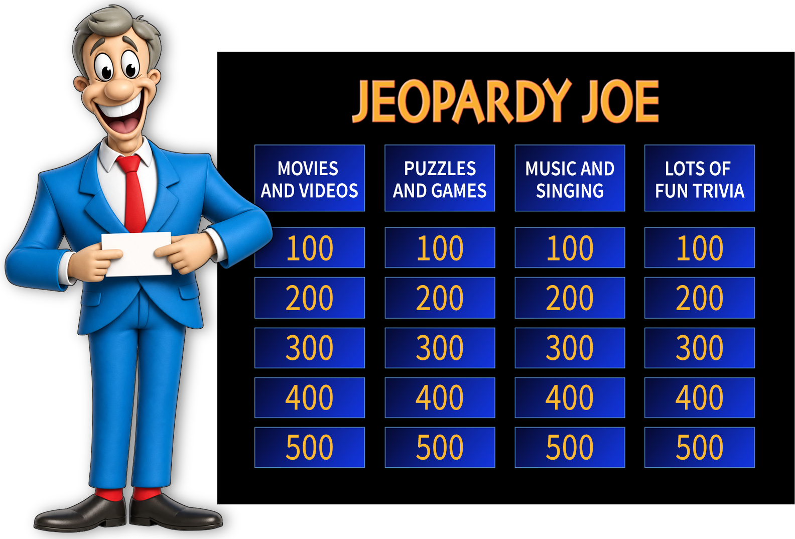 JEOPARDY JOE - A New and Exciting Collection of Knowledge and Memory Games for Young and Old